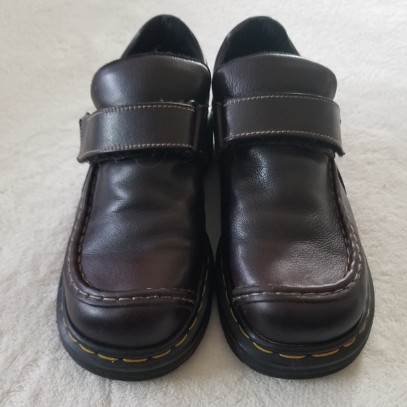 Doc Martens dark brown velcro strap shoes 9288 - Picture 2 of 9